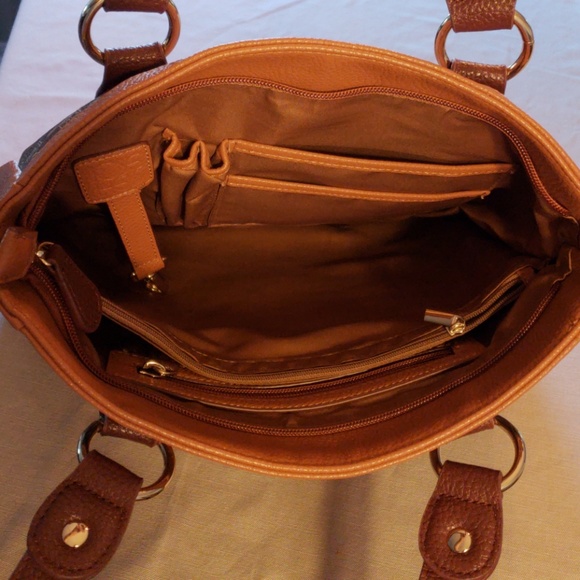 Jose Hess Carmel Chocolate  Large Satchel Bag - Picture 3 of 8